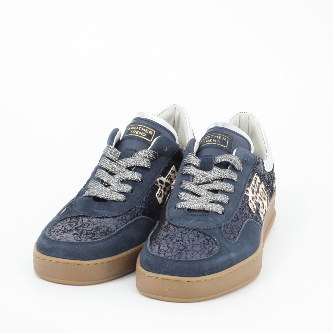 Another Trend KOPA Navy Leopard Trainers