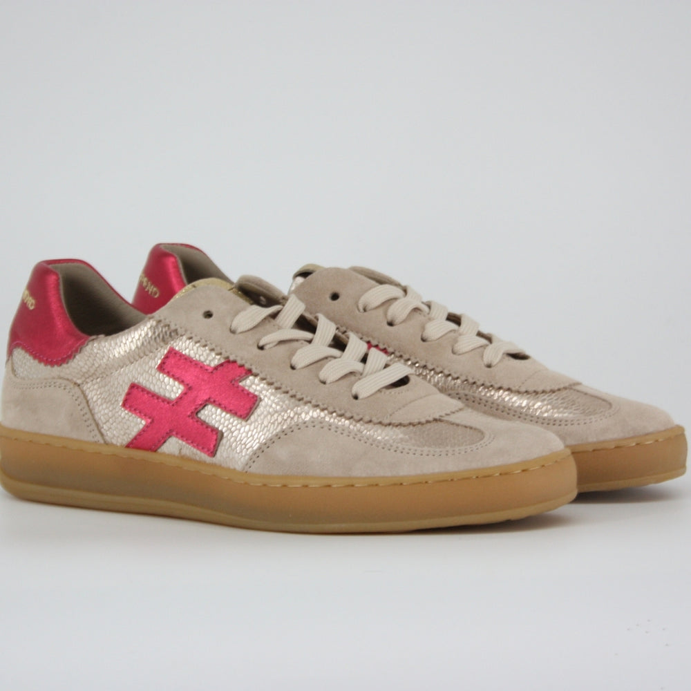 Another Trend KOPA Raspberry and Beige Trainers