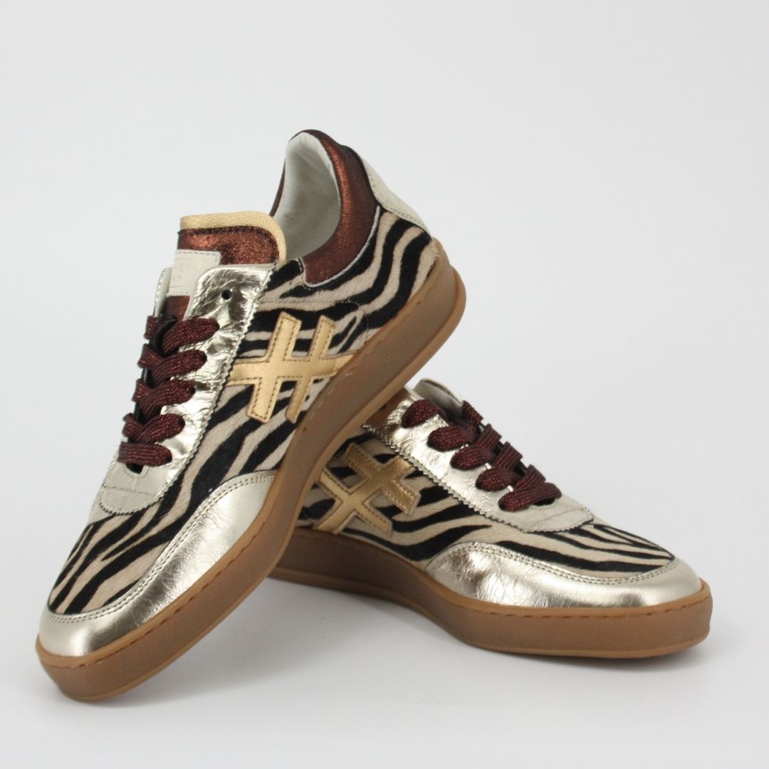 Another Trend KOPA Silver Zebra Trainers