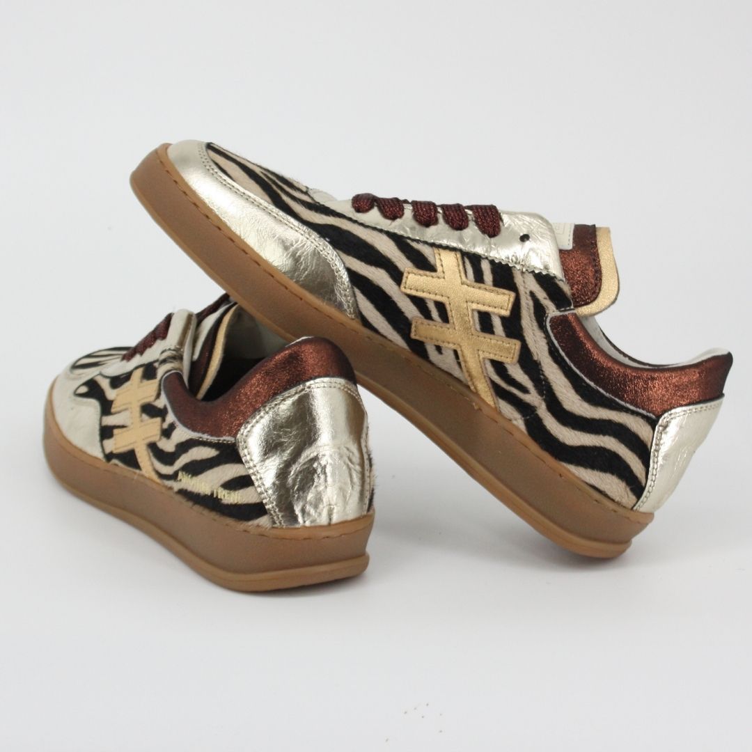 Another Trend KOPA Silver Zebra Trainers