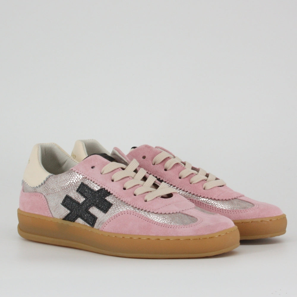 Another Trend KOPA Silver and Pink Trainers