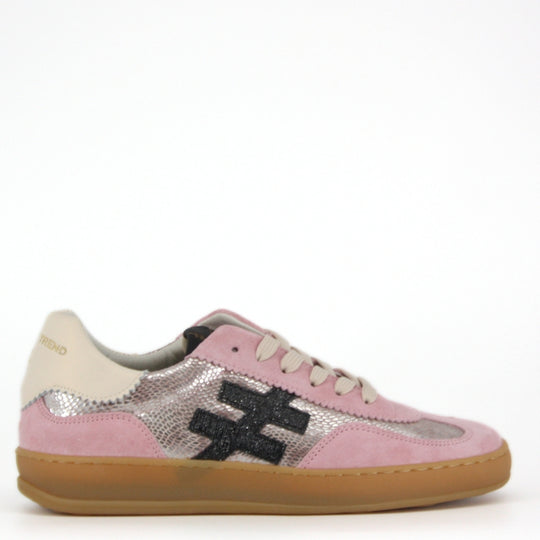 Another Trend KOPA Silver and Pink Trainers