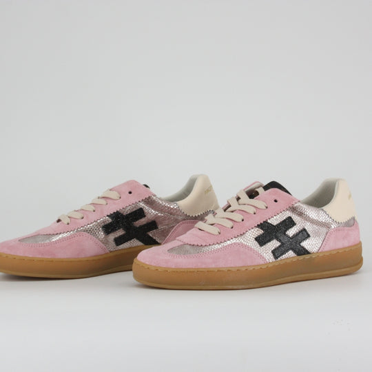 Another Trend KOPA Silver and Pink Trainers