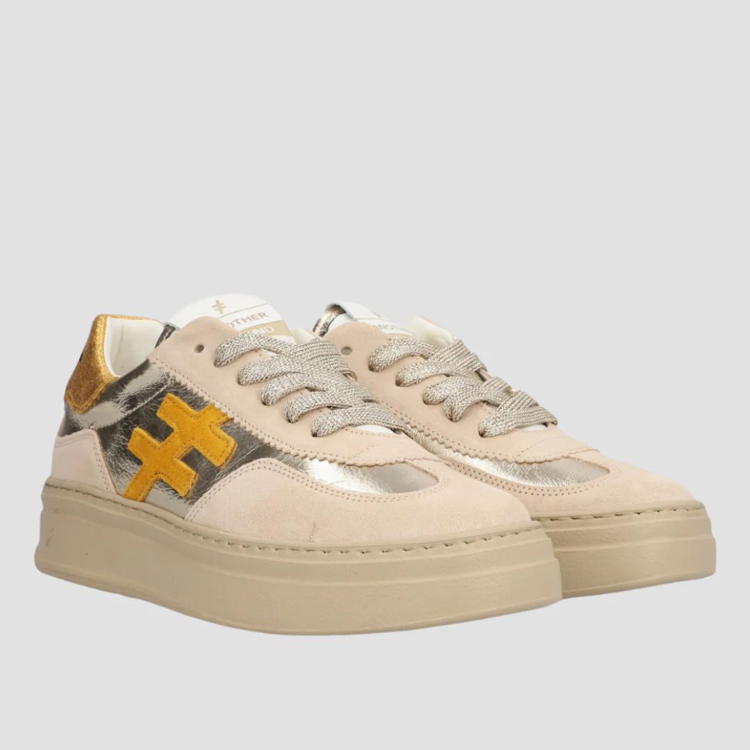 Another Trend KOPA Beige Platform Trainers
