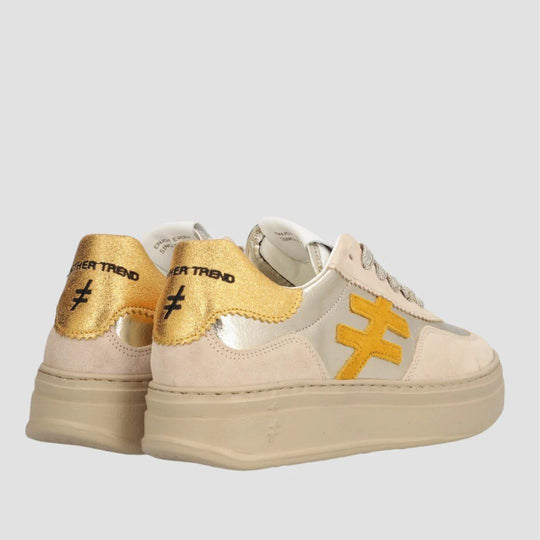 Another Trend KOPA Beige Platform Trainers