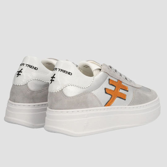 Another Trend KOPA Grey and Silver Platform Trainers