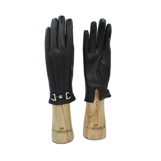 Caridei Lucia Black Leather Gloves