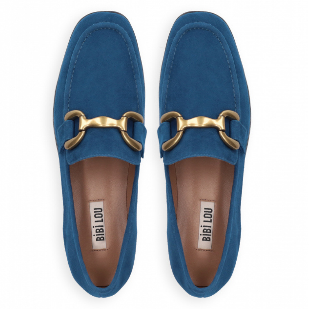 Bibi Lou ZAGREB Blue Suede Loafers