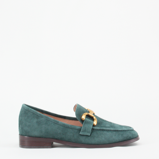 Bibi Lou ZAGREB Forest Green Suede Loafers