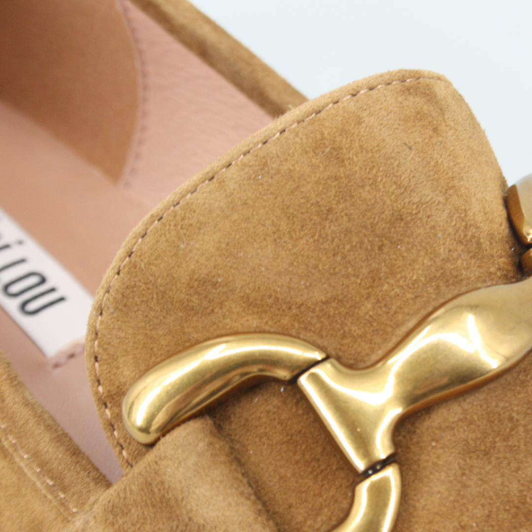 Bibi Lou ZAGREB Tan Suede Loafers