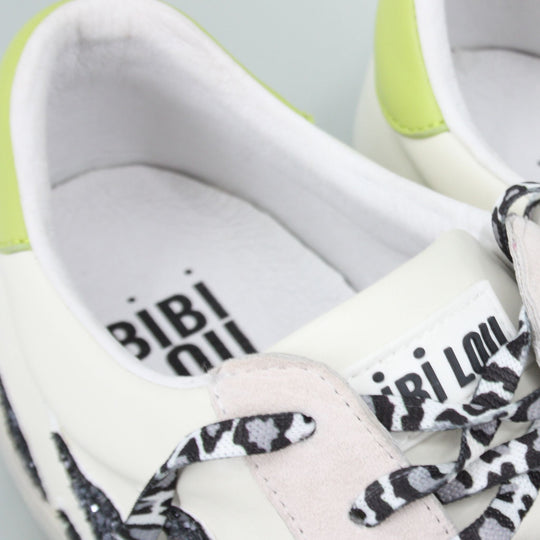 Bibi Lou GAMIN Metal & Lime Trainers