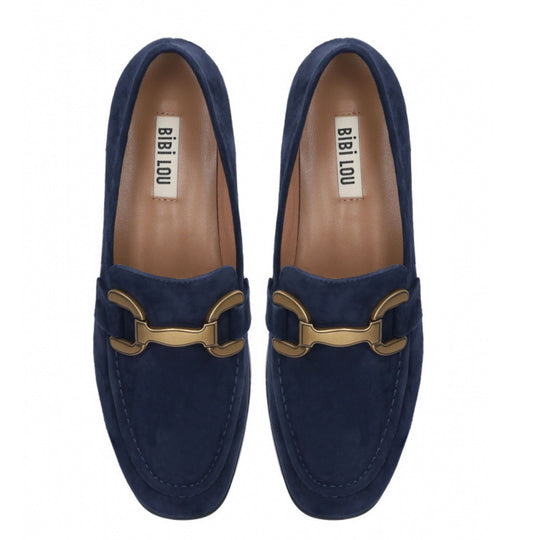 Bibi Lou VELA Navy Suede Loafer