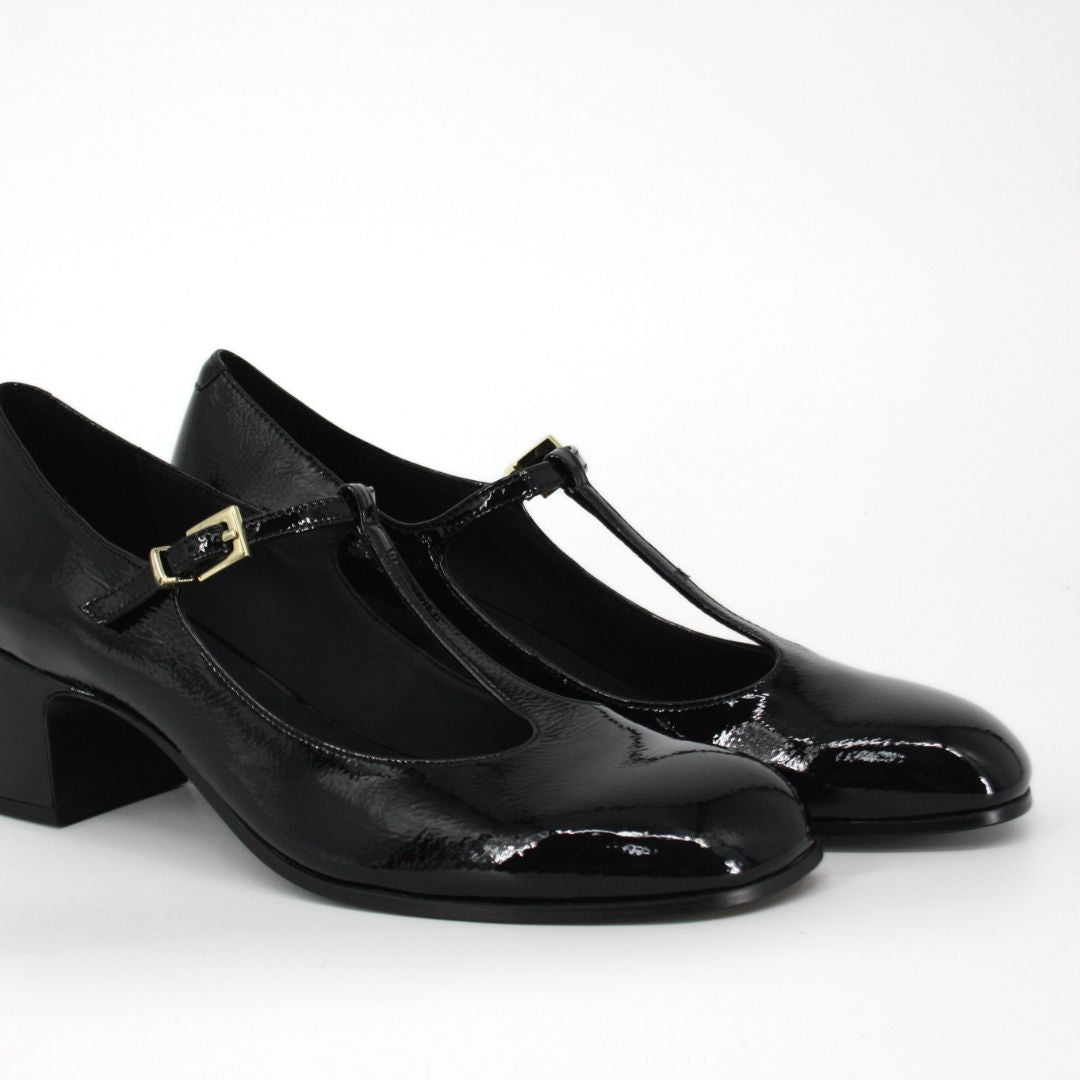 Bruno Premi Black Patent Mary-Jane Heel