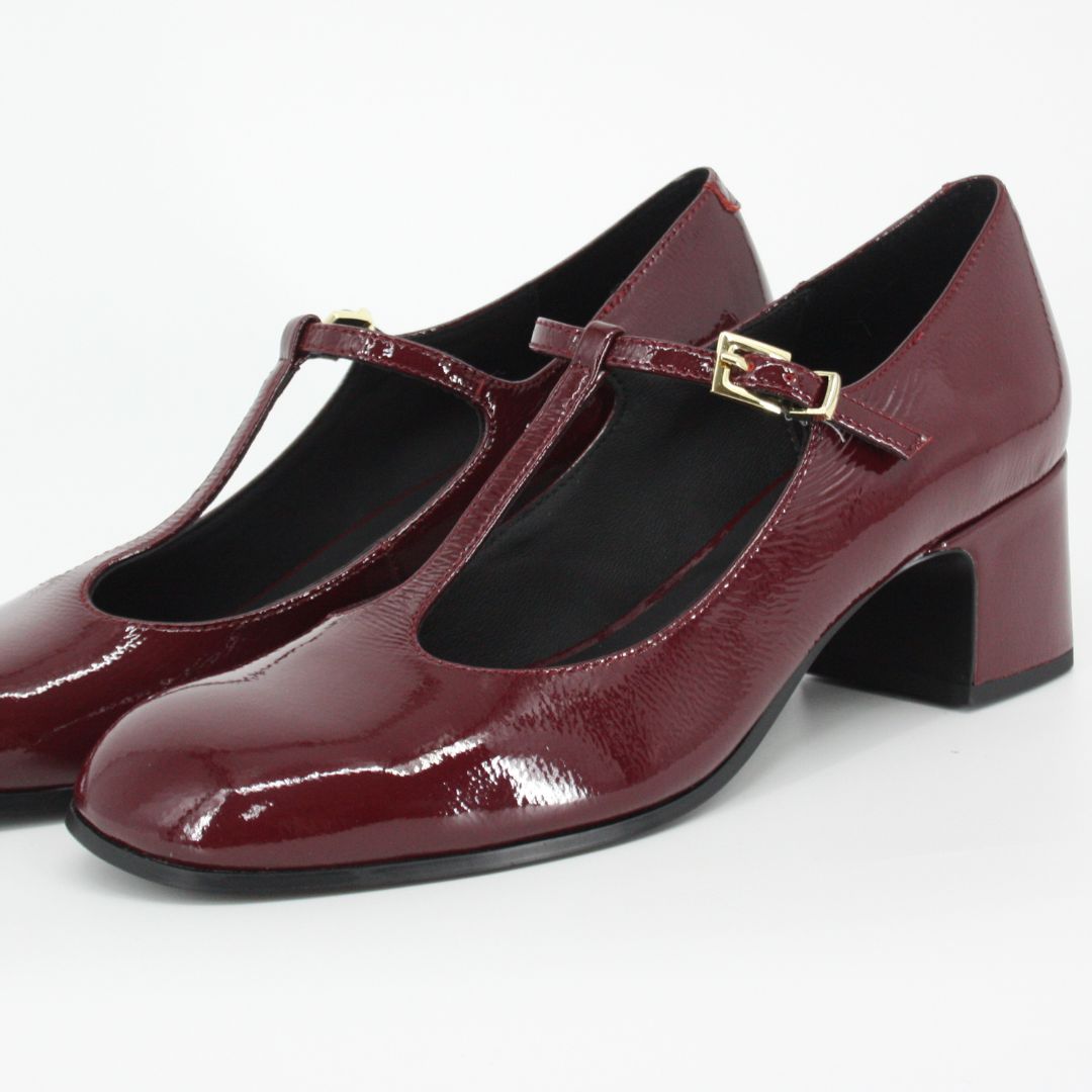 Bruno Premi Burgundy Patent Mary-Jane Heel