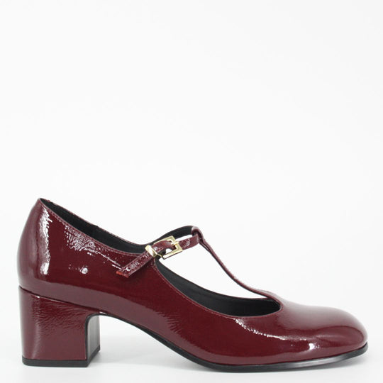 Bruno Premi Burgundy Patent Mary-Jane Heel