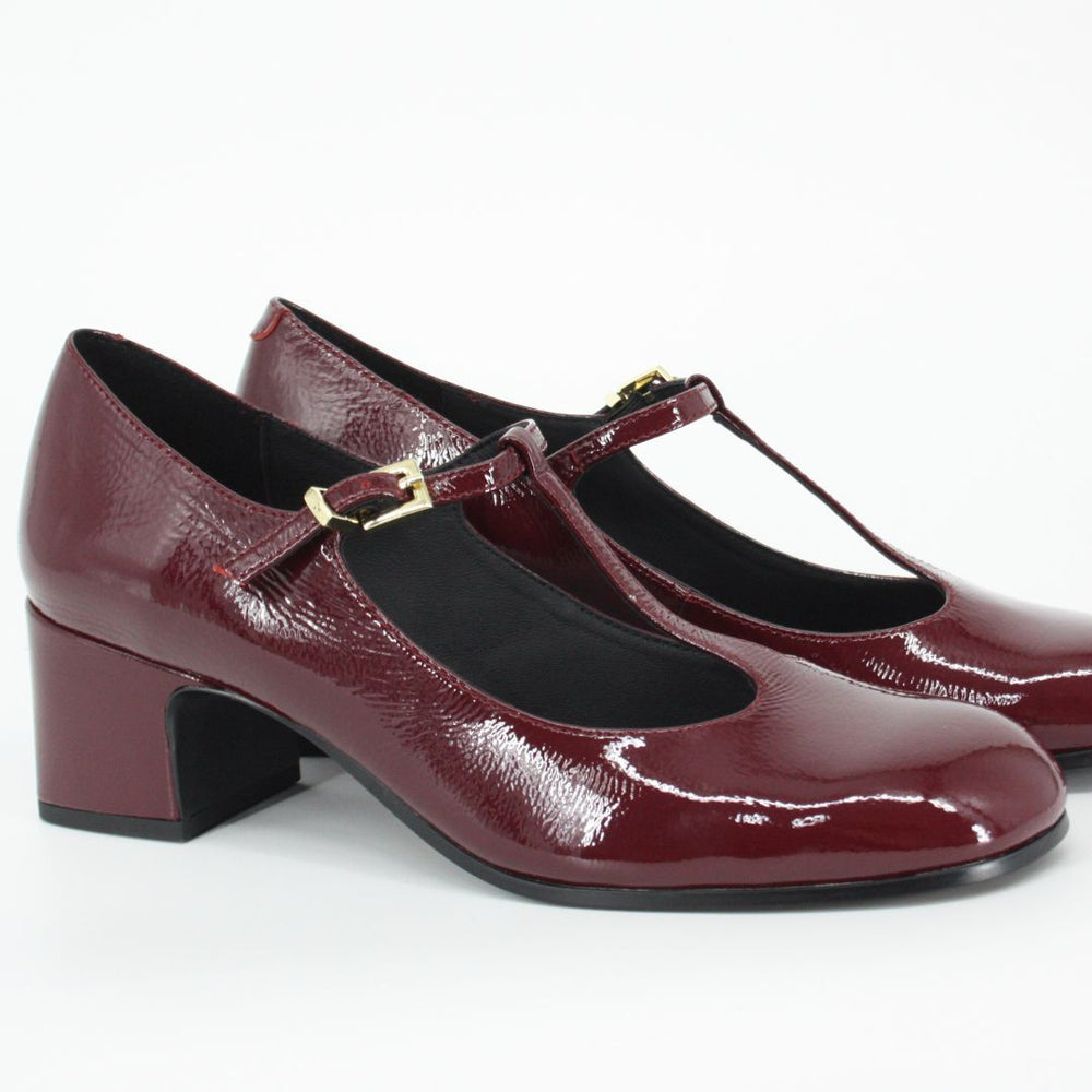 Bruno Premi Burgundy Patent Mary-Jane Heel