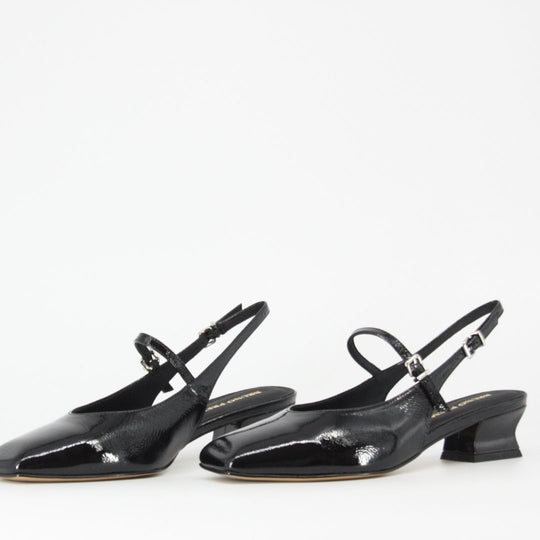 Bruno Premi DOROTHY Black Leather Sling-back Pump