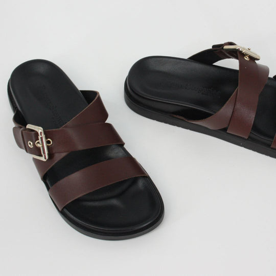 Bryan Stepwise DELHI Brown Leather Sandals