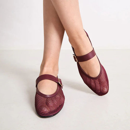 Bryan Stepwise LENA Merlot Mesh Pumps