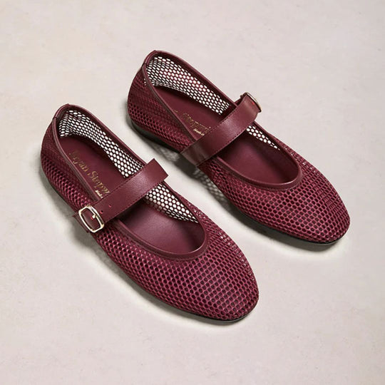 Bryan Stepwise LENA Merlot Mesh Pumps