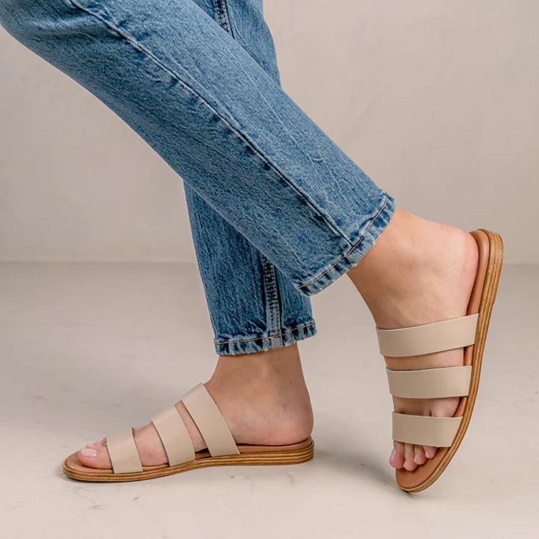 Bryan Stepwise OLYMPIA Beige Leather Sandals