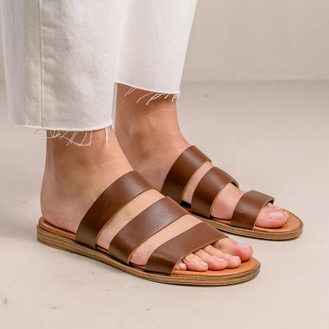 Bryan Stepwise OLYMPIA Chocolate Leather Sandals