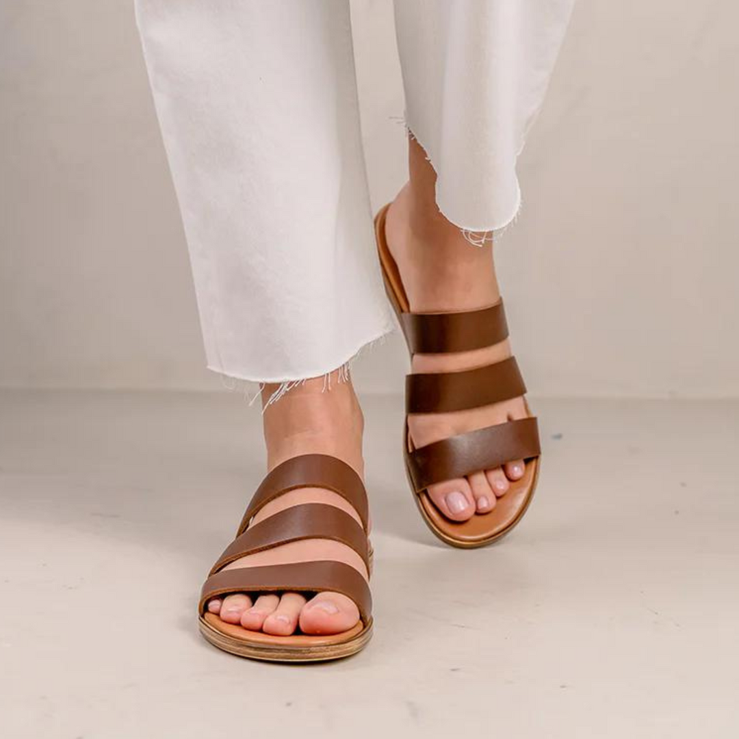 Bryan Stepwise OLYMPIA Chocolate Leather Sandals