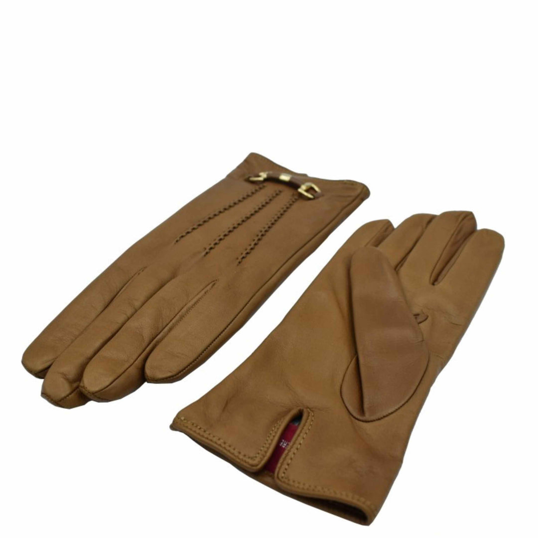 Caridei Lucia Camel Leather Gloves