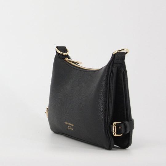 Christian Villa LUNA Black Leather Crossbody