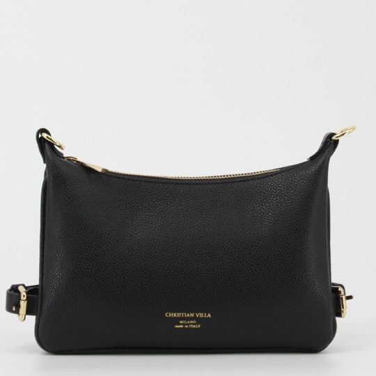 Christian Villa LUNA Black Leather Crossbody