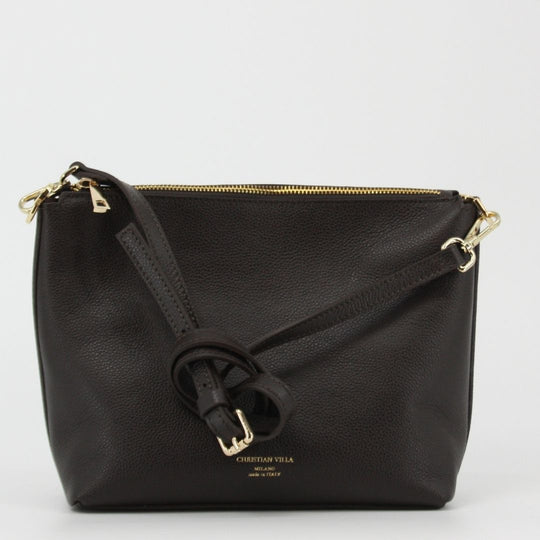 Christian Villa VIDA Brown Leather Crossbody