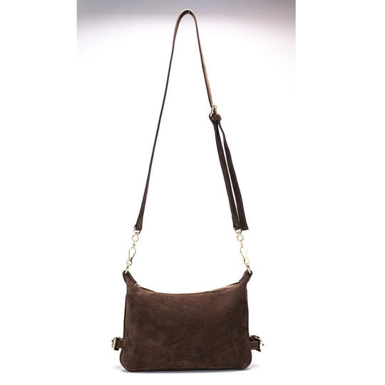 Christian Villa LUNA brown Suede Crossbody