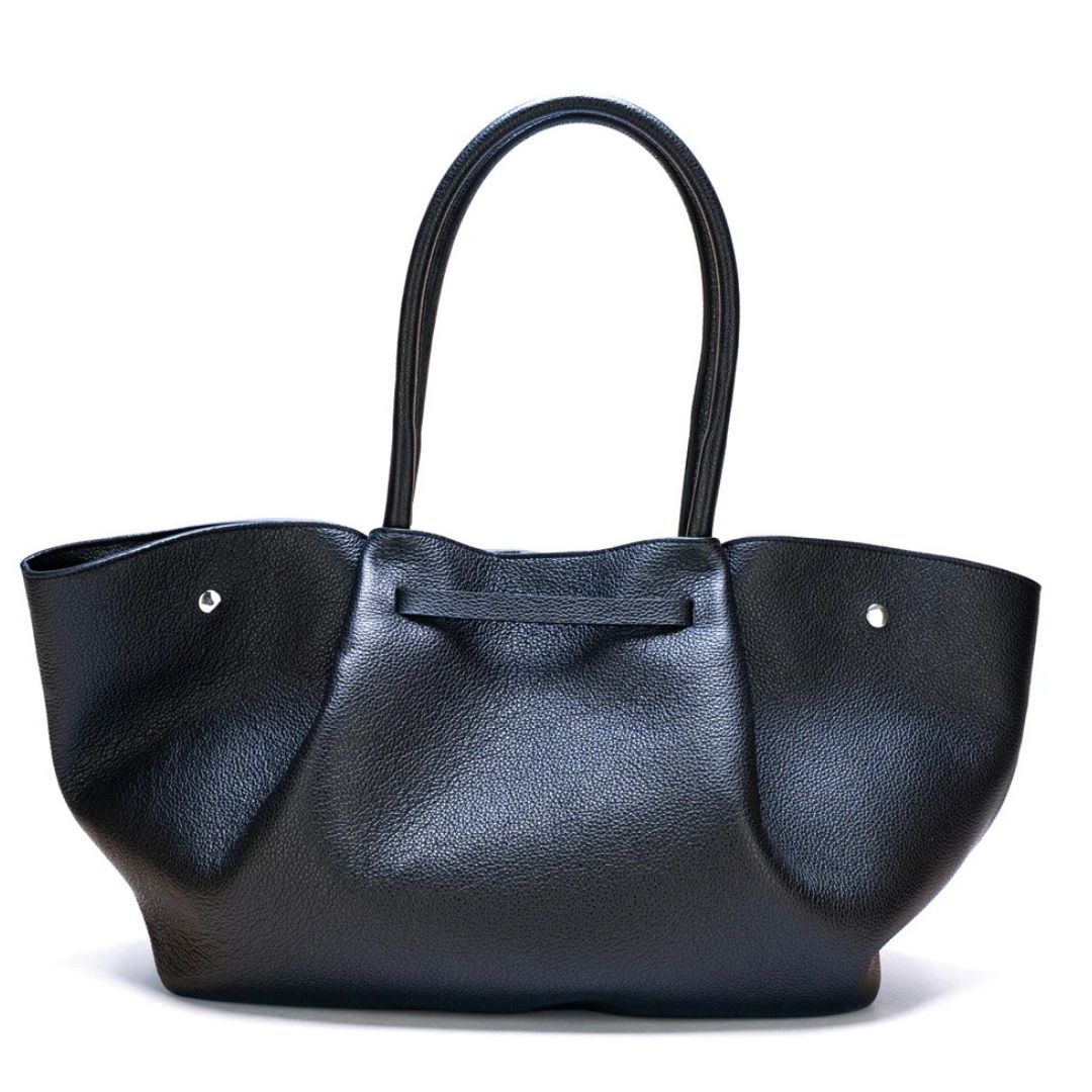 Christian Villa MILA Black Leather Totebag