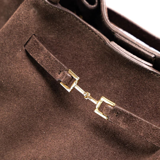 Christian Villa MILA Taupe Suede Totebag