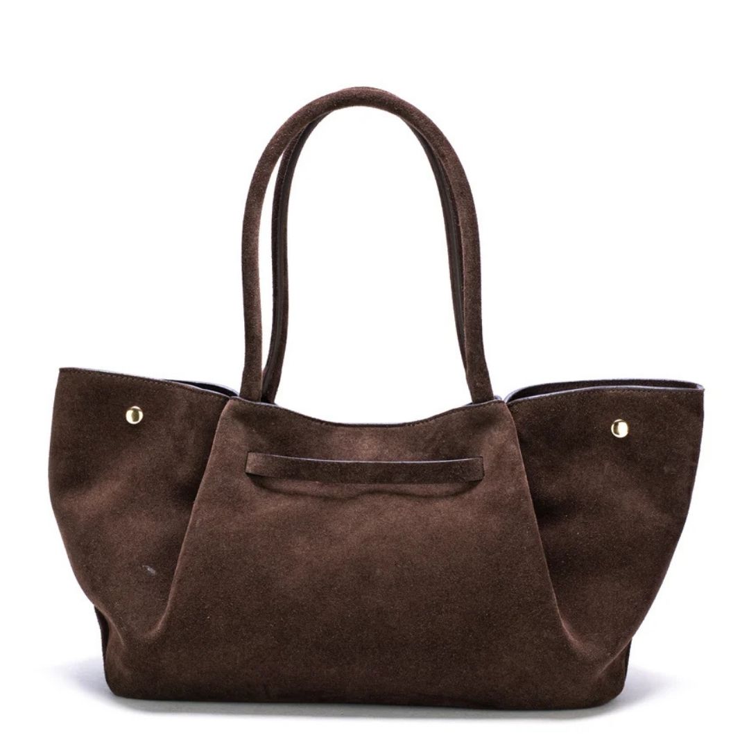 Christian Villa MILA Taupe Suede Totebag