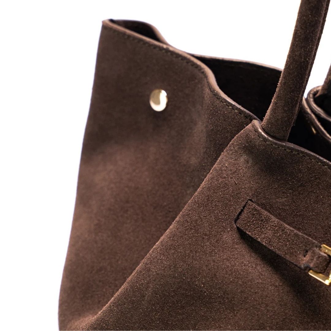Christian Villa MILA Taupe Suede Totebag