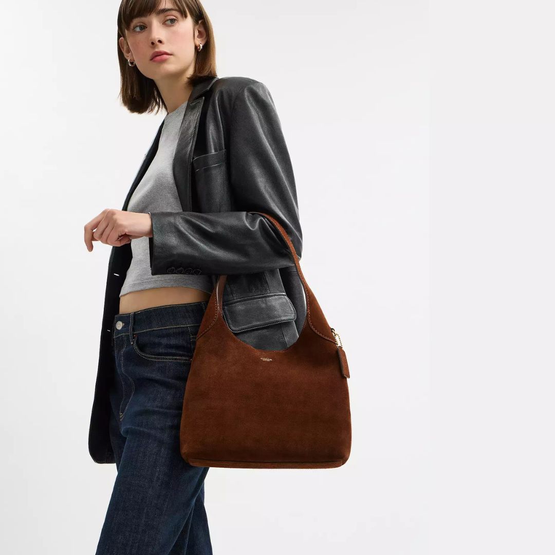 Coach BROOKLYN Brass/Warm Brown Shoulder Bag 28