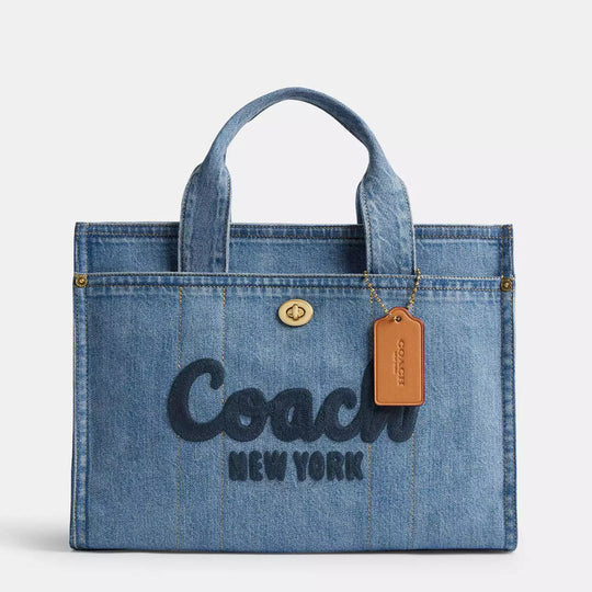 Coach CARGO Tote Bag in Denim