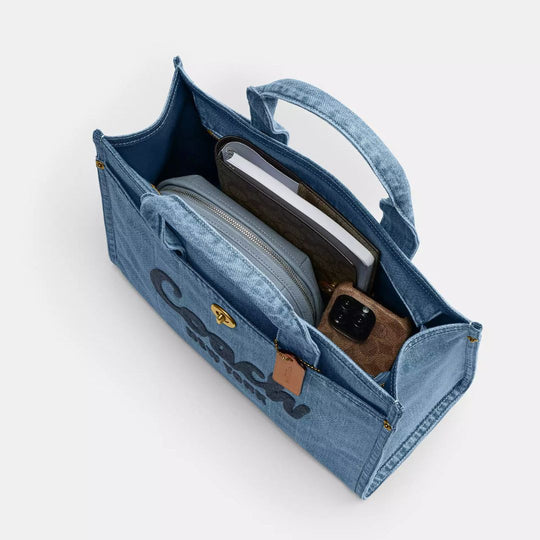 Coach CARGO Tote Bag in Denim