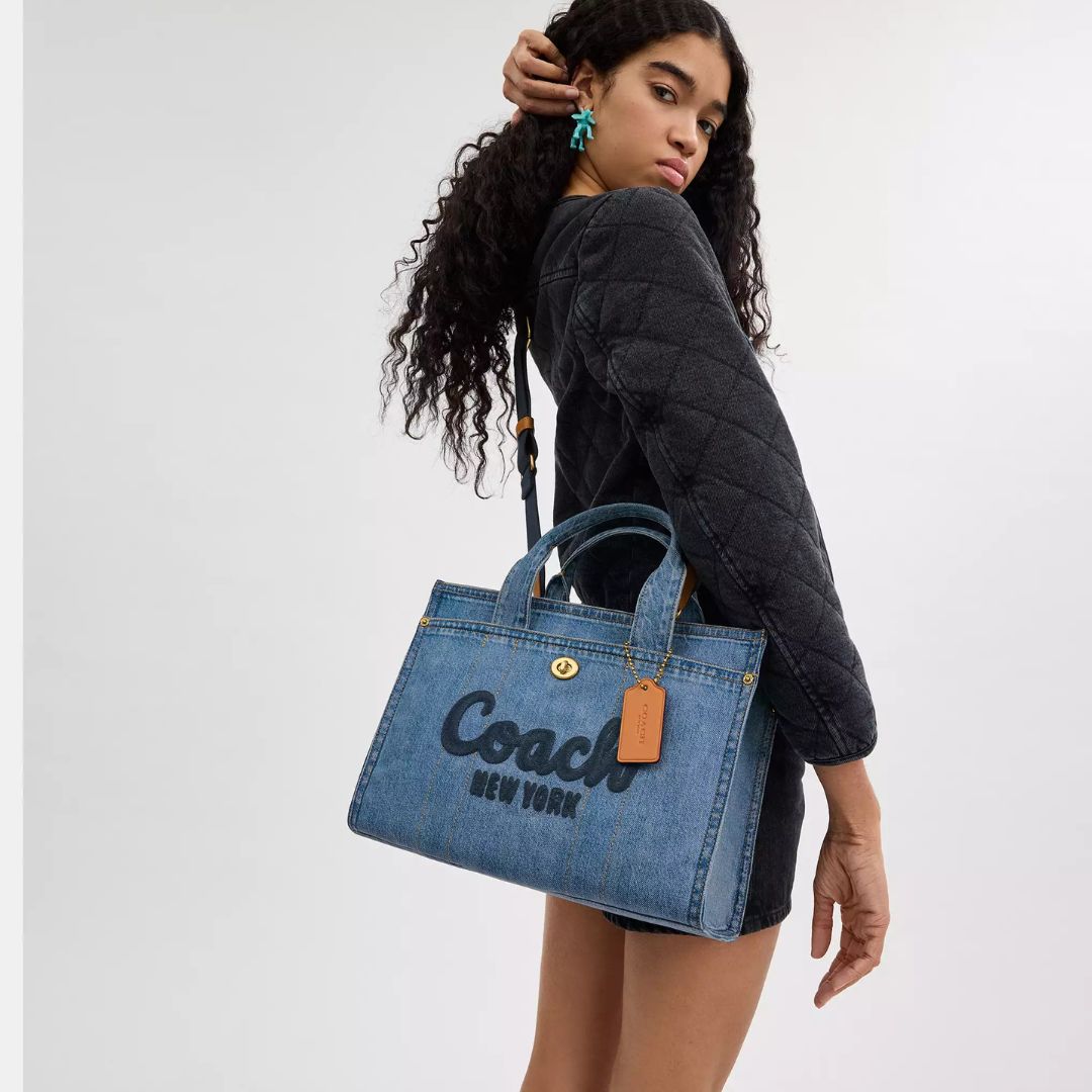 Coach CARGO Tote Bag in Denim