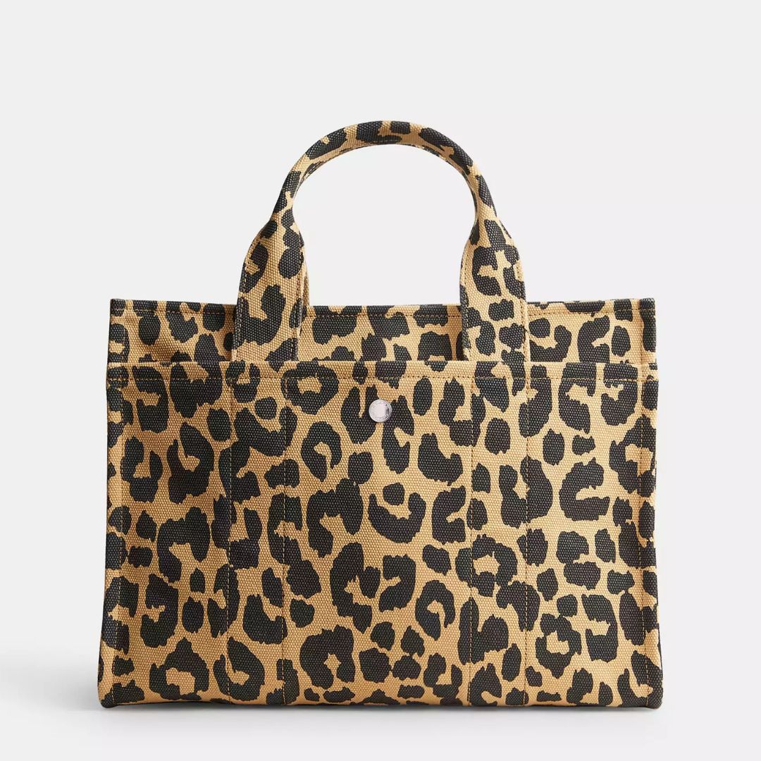 Coach CARGO Tote Bag in Leopard