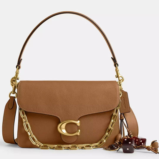 Coach RUNWAY CHAIN TABBY Honey/Brown Shoulder Bag