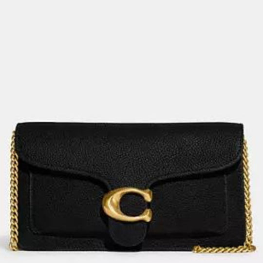 Coach TABBY Chain Black Clutch Bag