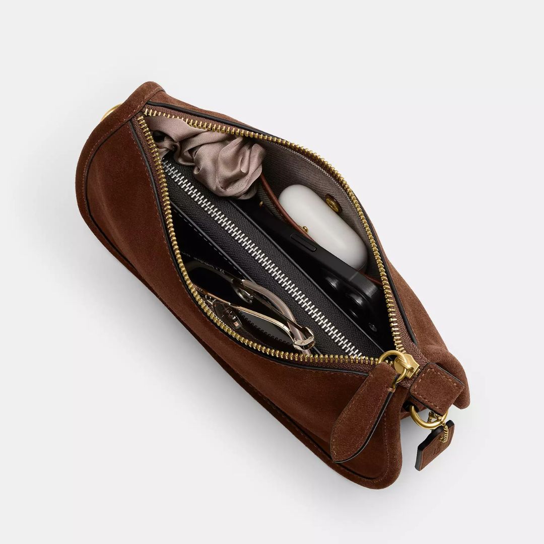 Coach WAVERLY Brass/Warm Brown Shoulder Bag