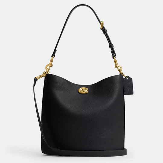 Coach WILLOW Black Soft Bucket Bag