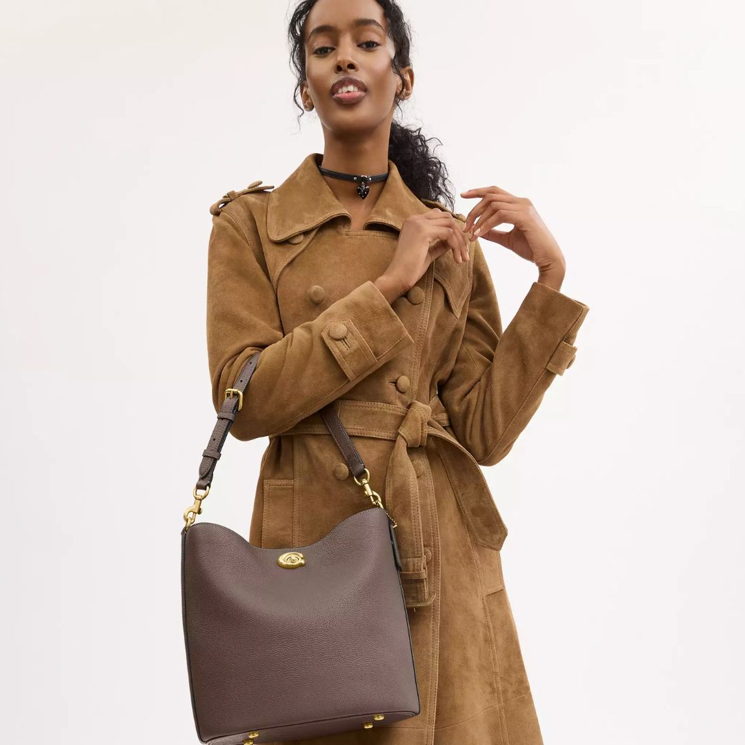 Coach WILLOW Dark Stone Soft Bucket Bag