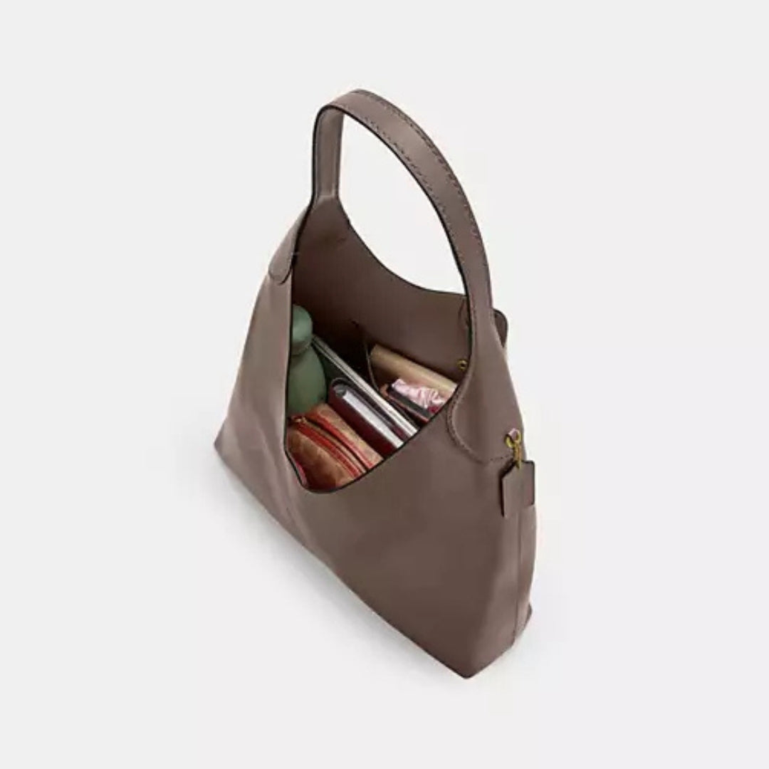 Coach BROOKLYN Brass/Dark Stone Shoulder Bag 28