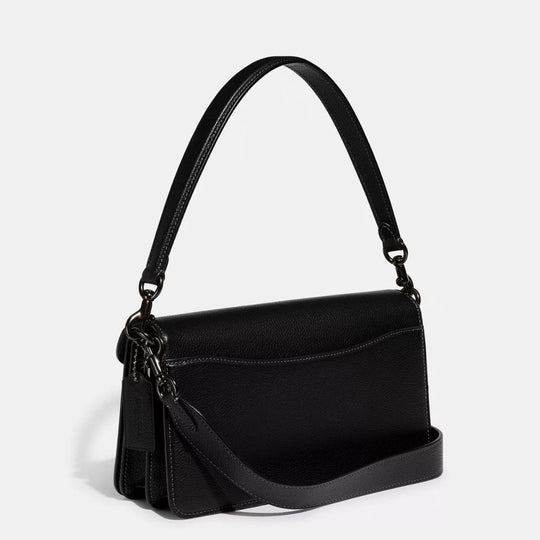 Coach TABBY Pewter Black Shoulder Bag 26