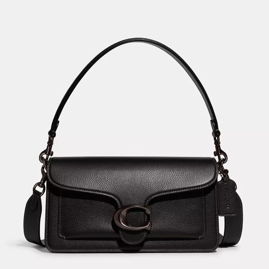 Coach TABBY Pewter Black Shoulder Bag 26