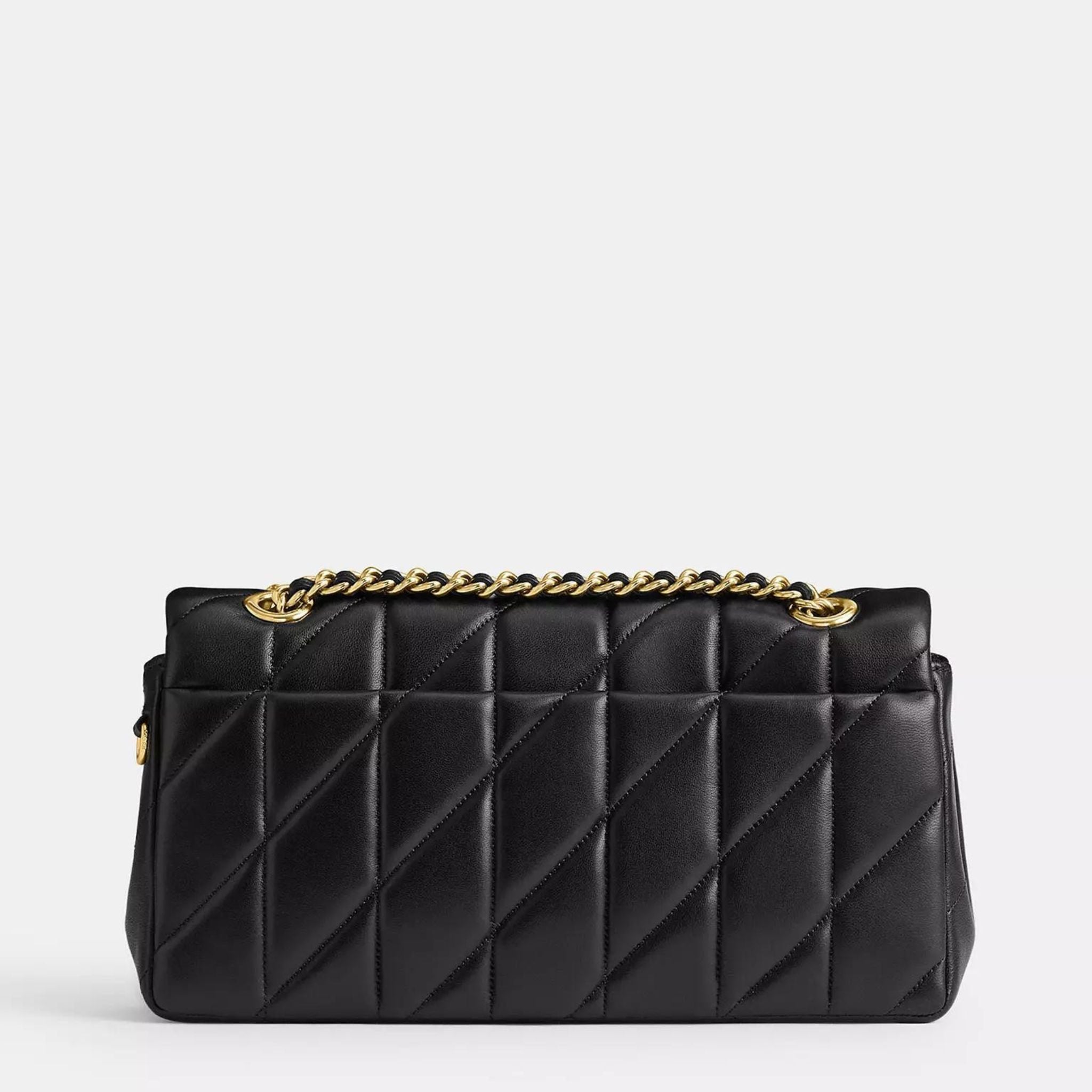 Coach black bag with gold chain top